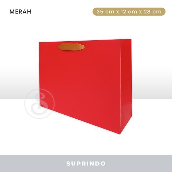 

Paper Bag BESAR/Kantong kado uk. P35 x L12 x T28 cm - Merah