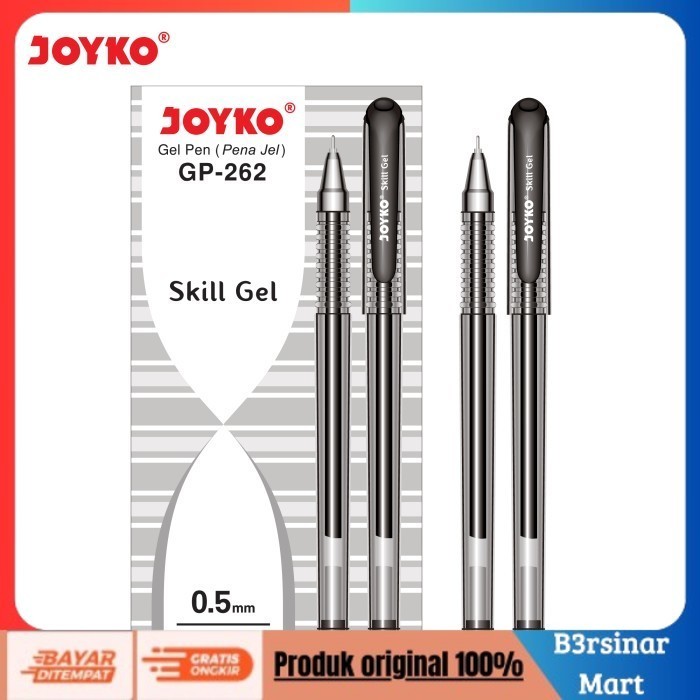 

[[KUALITAS TERBAIK]] JOYKO GEL PEN SKILL GEL 0.5 PENA PULPEN JOYKO JEL GP262 [12PCS] BLACK COD