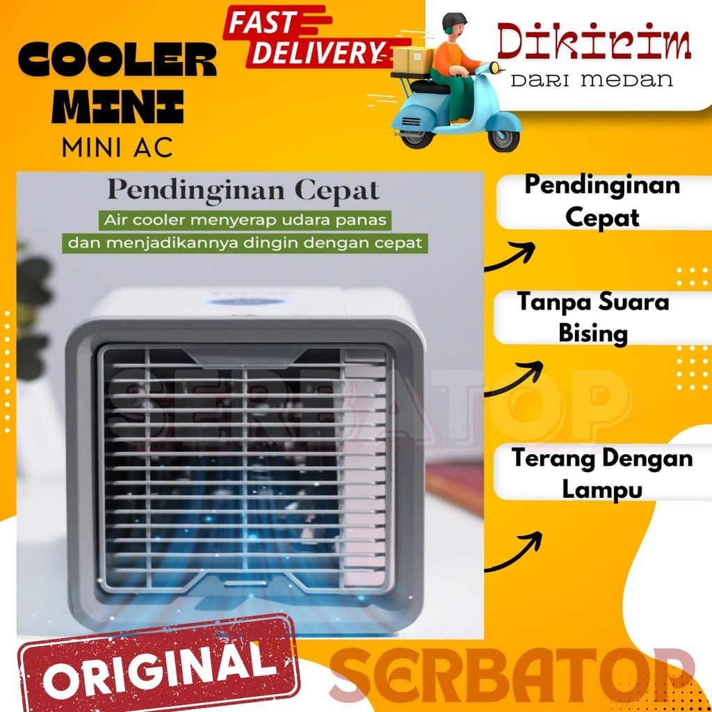 Air Cooler Mini Fan AC LED Kipas Penyejuk Ruangan 550ml Penyejuk Ruangan