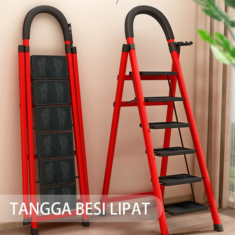 TYR Tangga Besi Lipat 3 4 5 Tingkat Household Carbon Steel Ladder Premium Portable Ringan