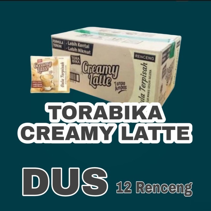 

AT CREAMY LATTE TORABIKA 1 dus - kopi gula terpisah 12 Renceng 120 Sachet