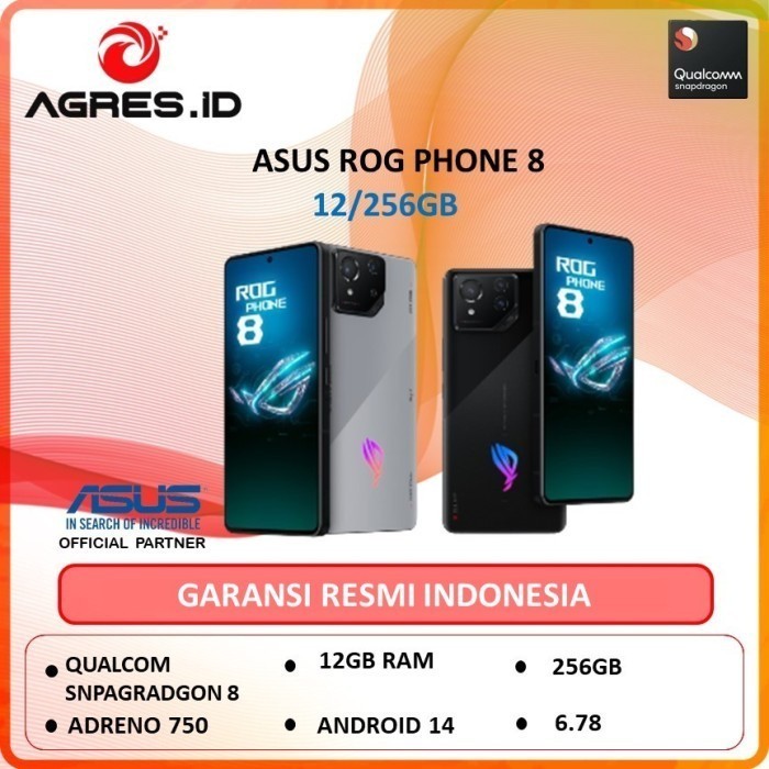 HP ASUS ROG PHONE 8 12/256 GB RESMI ASUS INDONESIA - BLACK