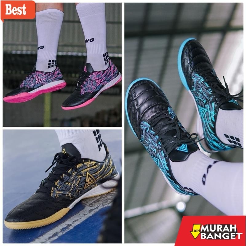 Sepatu Futsal Kekinian Sepatu Futsal Apha Icarus Hitam Series Original | Sepatu Futsal Dewasa Warna 
