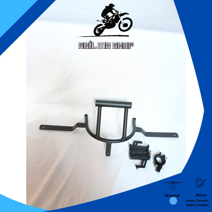 PAKET HOLDER HP YAMAHA NMAX PEGANGAN DUDUKAN HANDPHONE BRACKET SEPEDA MOTOR ALUMUNIUM V2 DUDUKAN HAN