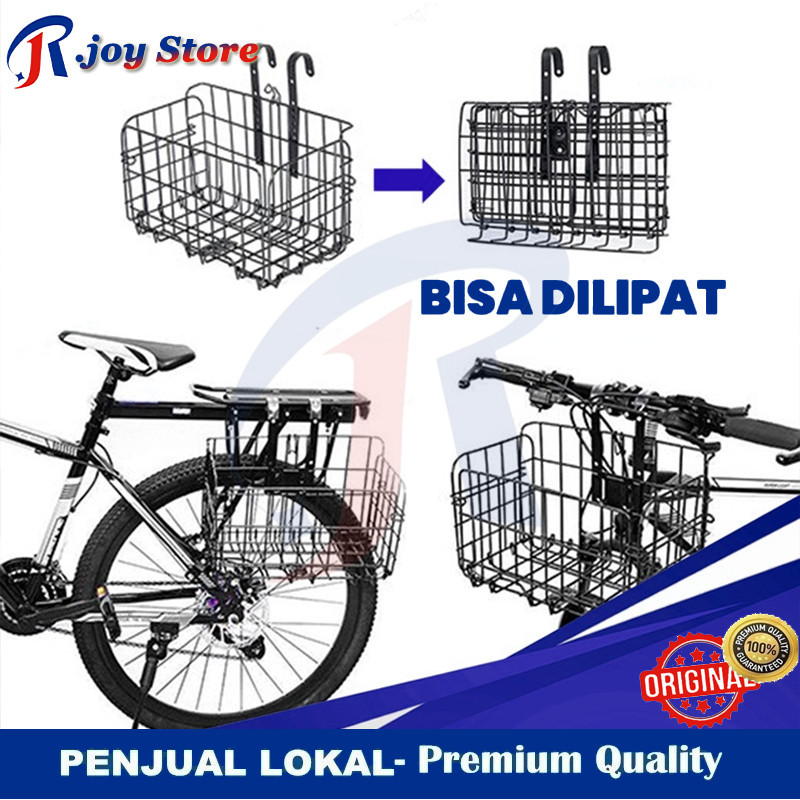 R.joy Keranjang Sepeda Lipat Foldable Basket Untuk Sepeda Dewasa MTB Seli Lipat Aksesoris Sepeda