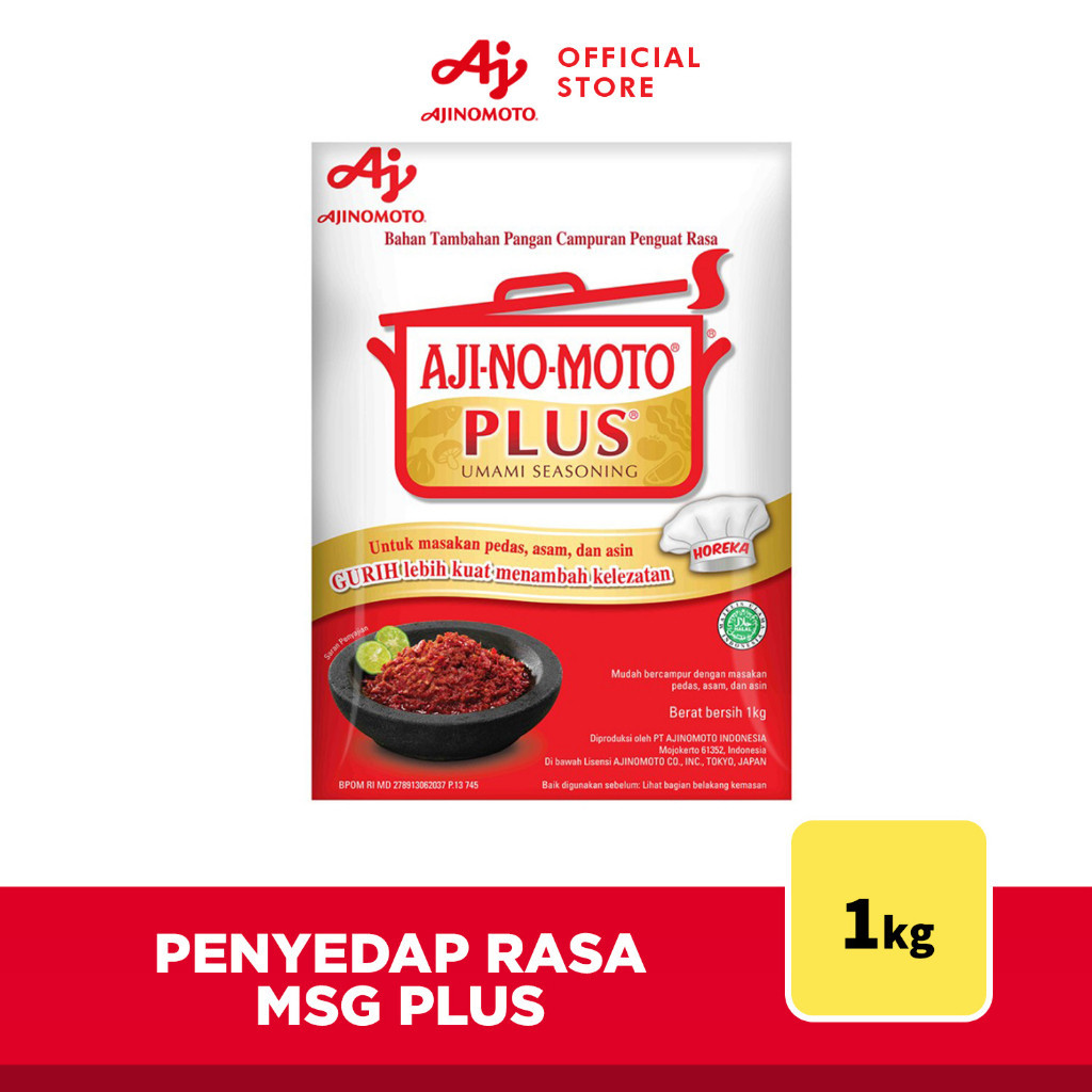 

AJI-NO-MOTO® PLUS® Penyedap Rasa MSG Lebih Kuat 1Kg