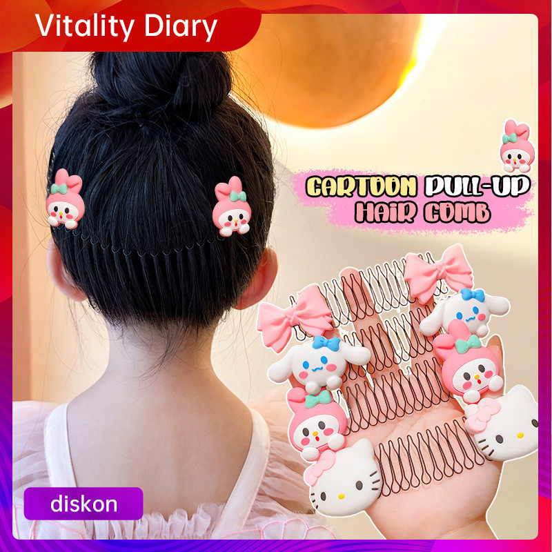 【COD❤️】Sisir Rambut Tarik Sanrio Sisir Rambut Kartun Gadis Sisir Rambut Sisir Penyortir Rambut Terpe