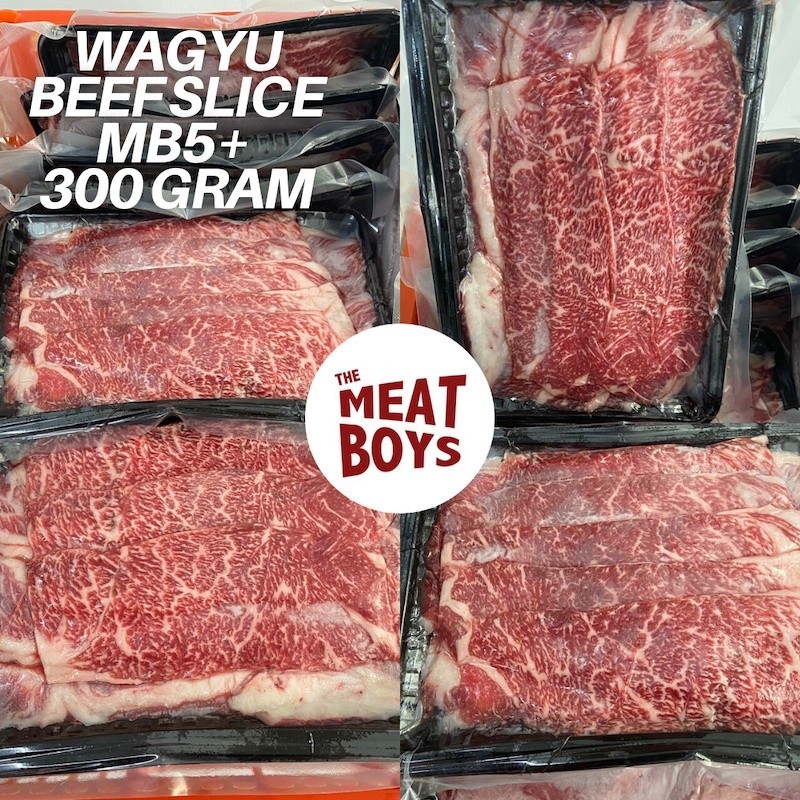 

WAGYU BEEF SLICE MB5 300 GRAM - yoshinoya shortplate yakiniku shabu