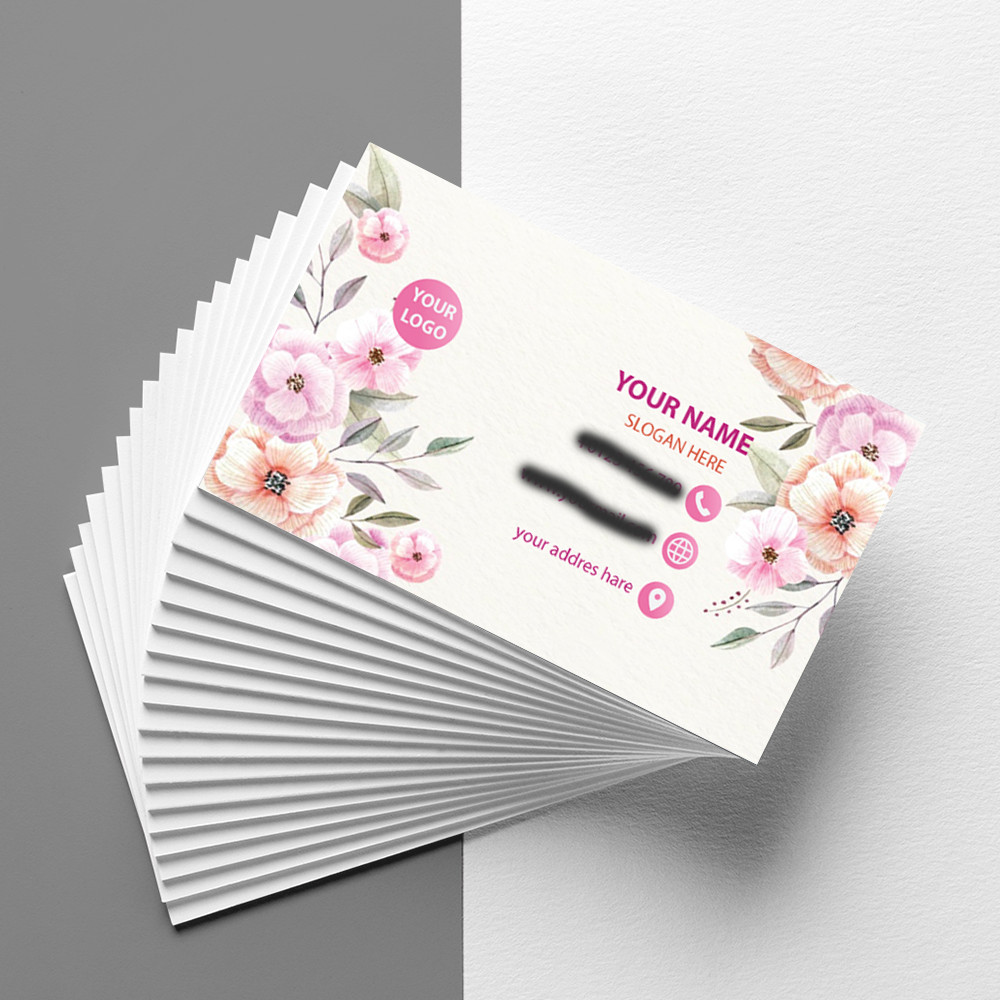 

KARTU NAMA CUSTOM AESTHETIC 1 BOX ISI 100 BAHAN ART CARTON 260gsm || FREE BOX - COD