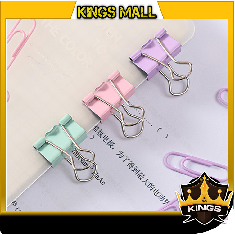 

KINGs - S6244 Paper Clip Polos / Stationery Set Penjepit Klip Blinder / Klip Penjepit Kertas File / 20 PCS Paper Clip Warna Pastel