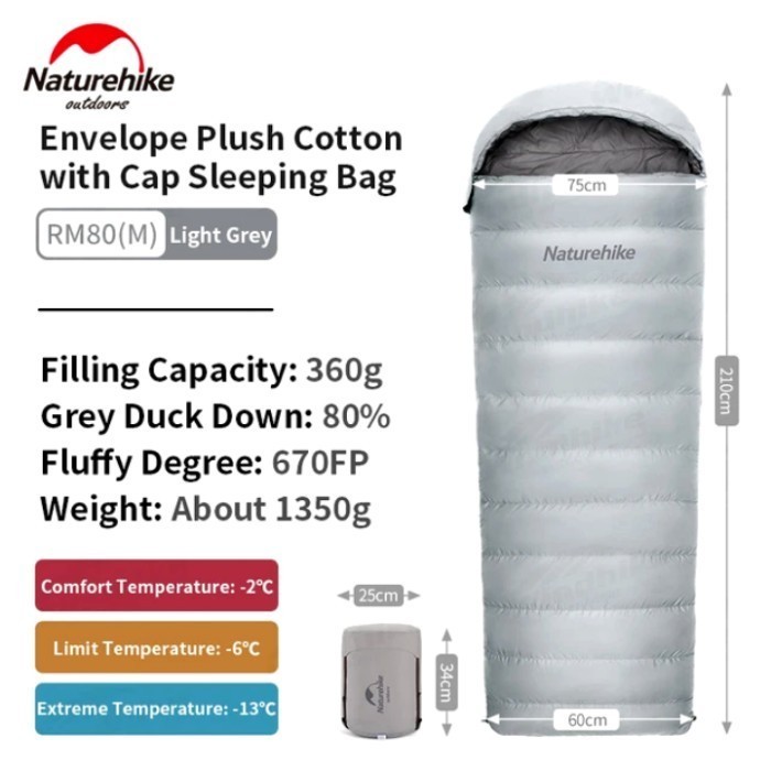 SLEEPING BAG MUMMY RM40 RM80 NATUREHIKE NH22YD003 KANTONG TIDUR