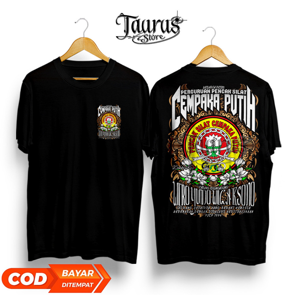 Clothing House - [COD] KAOS T-Shirt Silat Cempaka Putih CP003 Sablon DTF Premium Baju Cotton Combads