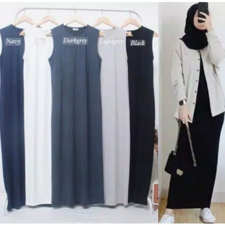Inner Span Inspan Long Dress Dilani / Iner Dress Tanpa Lengan Keren//BAJU WANITA MODEL BARU / MURAH 