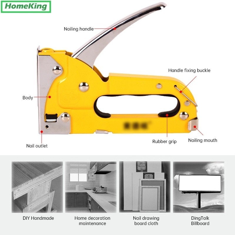 

Pistol Kuku Perbaikan Furnitur 3-In-1 Manual/Pistol Kuku Konstruksi Tugas Berat Dekorasi Interior Pistol Kuku