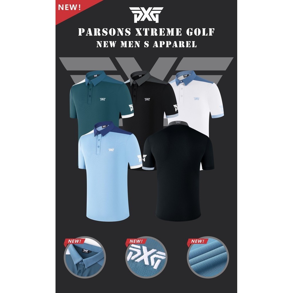 Baju Golf Pria / Baju Olahraga Pria Polyester P Logo Slevee