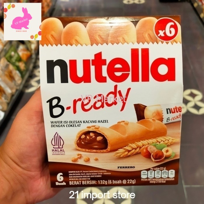 

Nutella B-ready Biscuit Lapis Coklat Isi 6 Pcs | 1 Pack