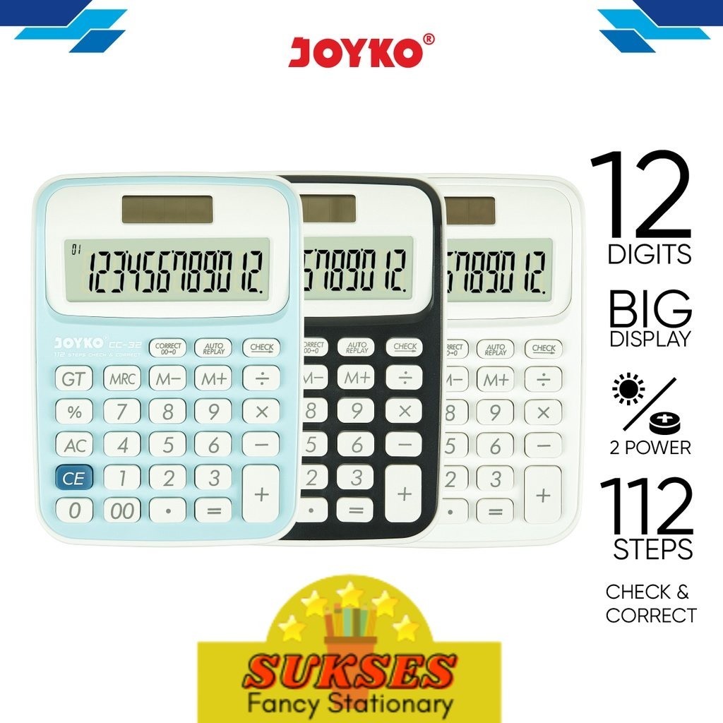

Calculator Kalkulator Joyko CC-32 12 Digits Check Correct