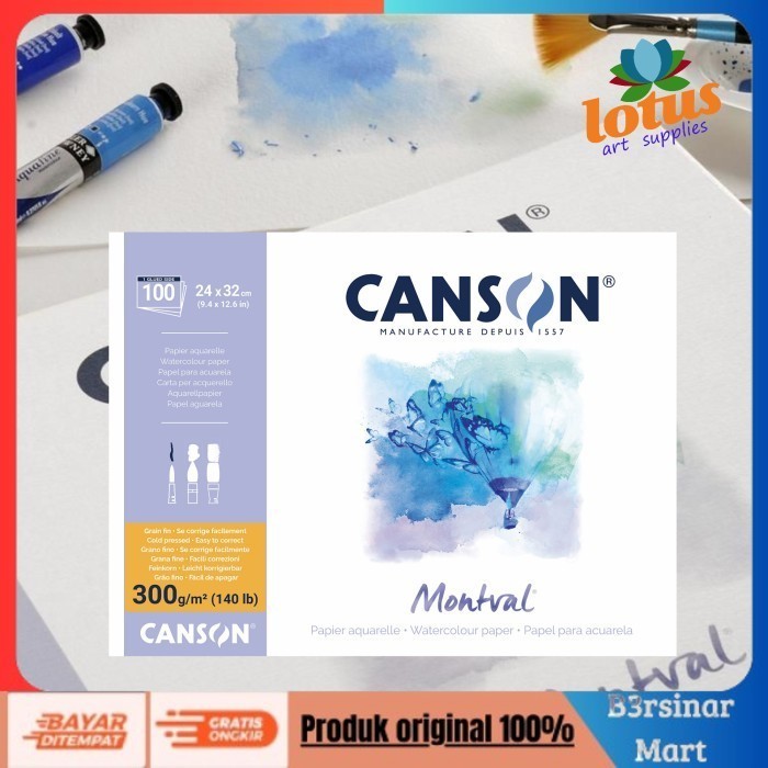 

[KUALITAS TERBAIK] Canson Montval A4 300gsm 12 sheets - watercolor paper