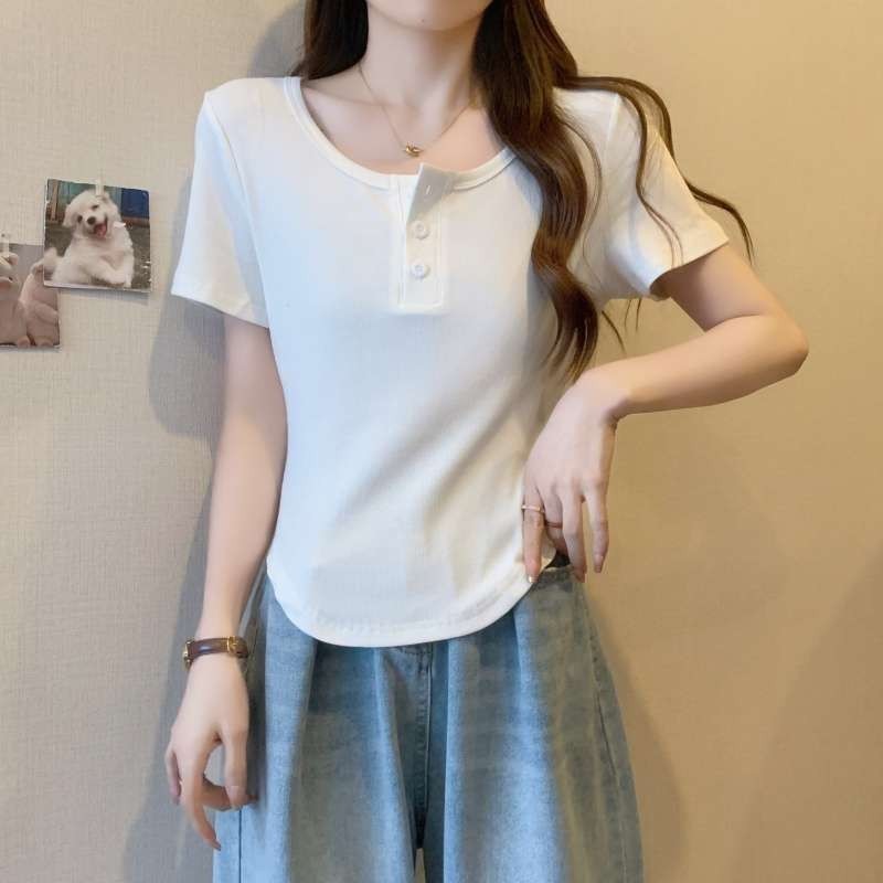 FREE ONGKIR BAJU WANITA KOREAN STYLE LENGAN PENDEK [BAHU TERBUKA SEXY] NYAMAN DIPAKAI - MODEL TRENDY