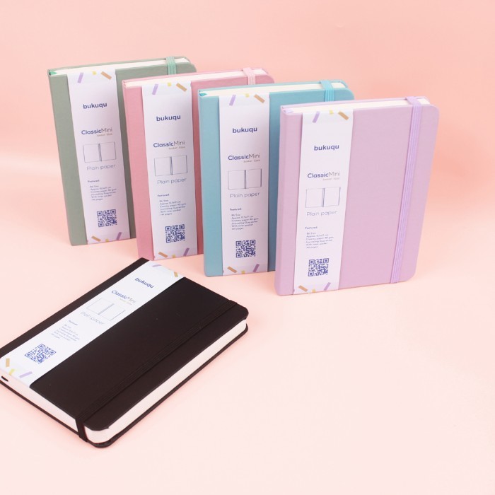 

[KUALITAS TERBAIK] Bukuqu Classic Notebook Ukuran B6 (12.5 x 17 cm) - Buku Agenda - Hijau Mint, Polos