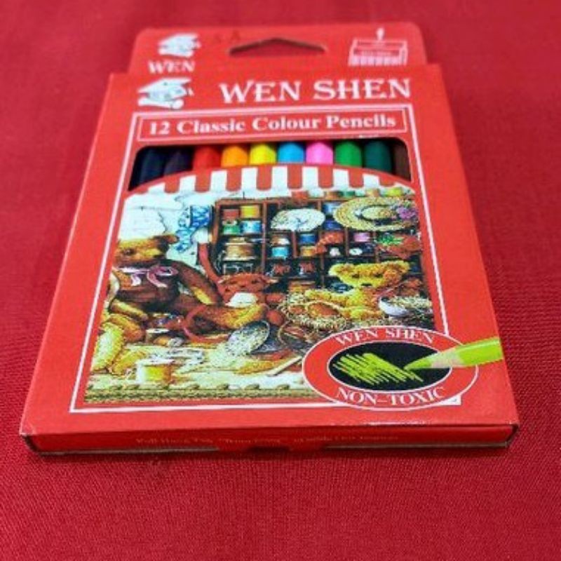

[ HAPPY GUBUK ] Pensil warna WEN SHEN 12 warna classic
