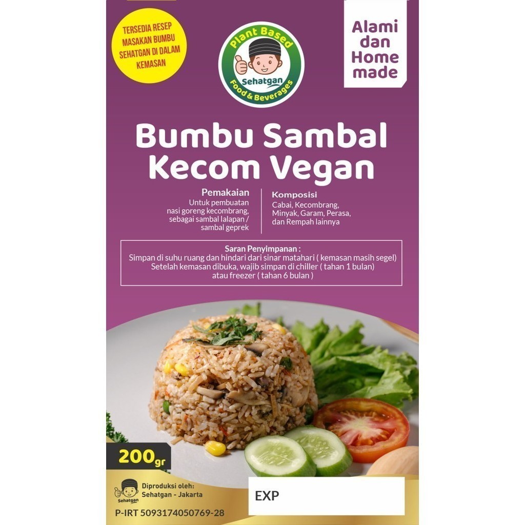 

Bumbu Sambal Kecom Vegan Sehatgan Homemade