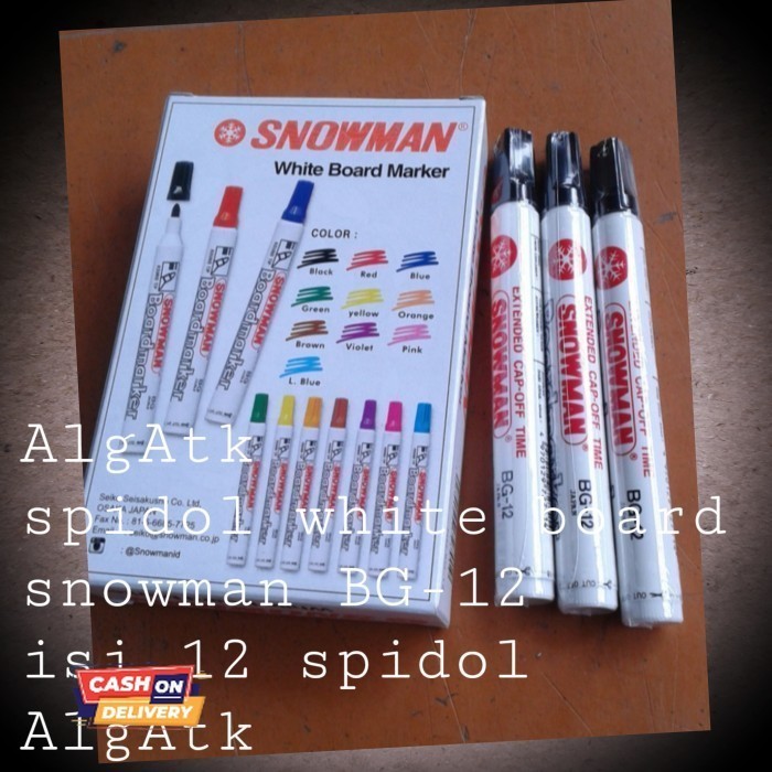

✨LARIS✨ -SNOWMAN. SPIDOL WHITE BOARD MAKER. - Hitam