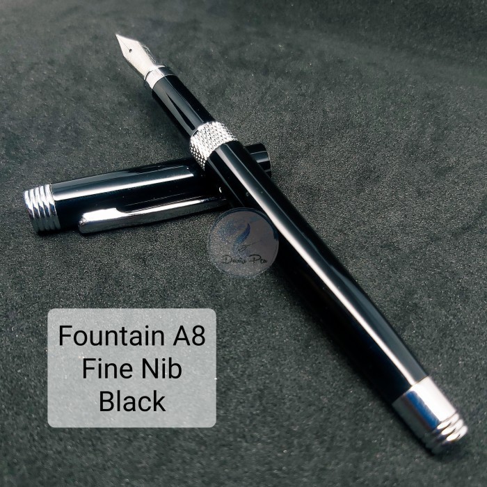 

G874R~ Promo Murmer Fountain Pen A8 Fine Nib Pulpen Founten Mata Lancip Bisa Custom Grafir - Black