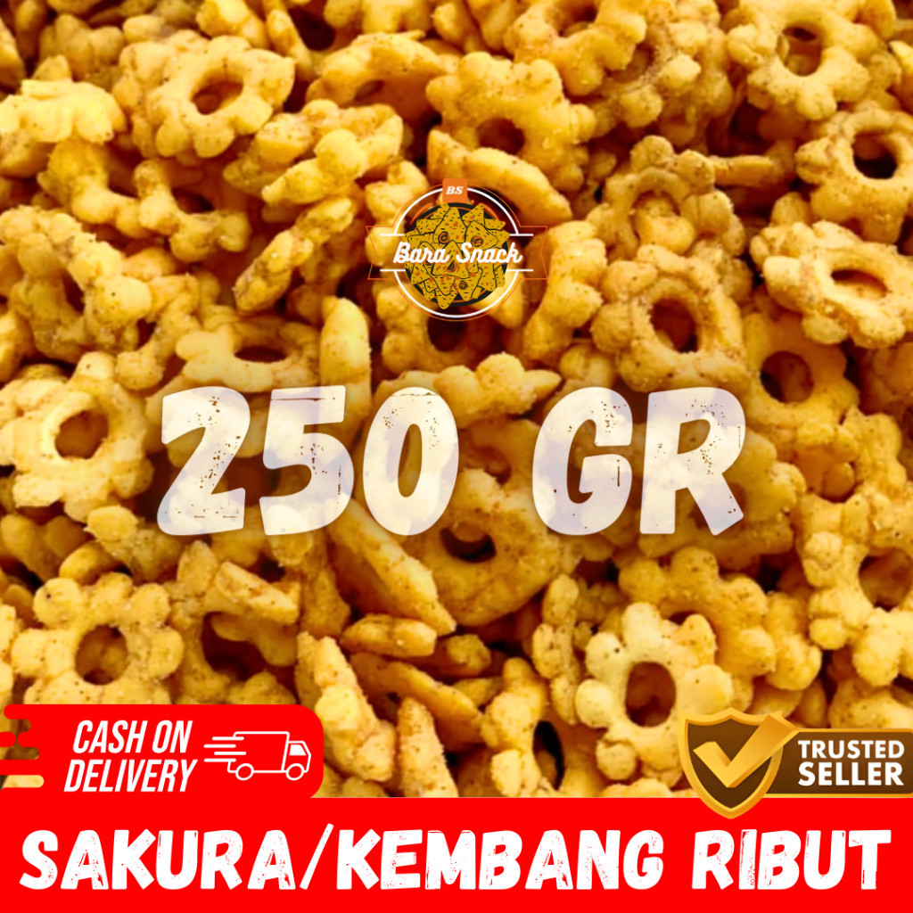 

[ 250gr ] Kembang Sakura Ribut Super Gurih & Renyah / Kembang Ribut / Snack Kiloan Murah