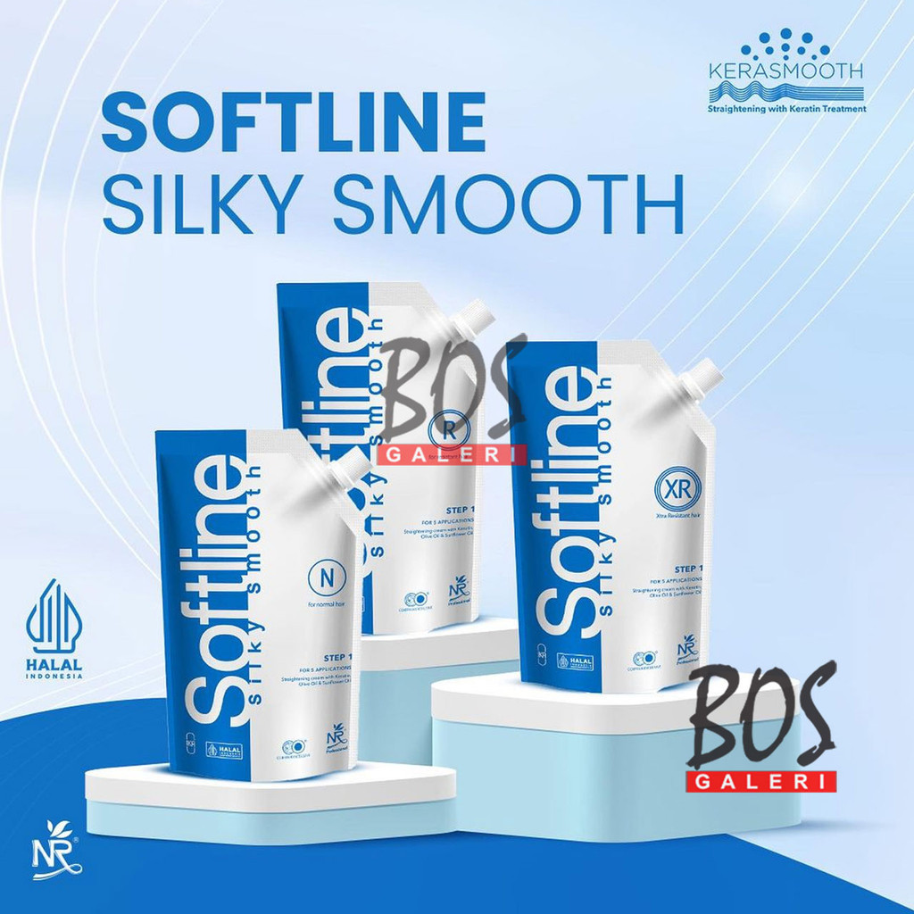 SOFTLINE Silky Smooth 500 gr Smoothing Keratin Rebonding Pelurus Rambut By NR