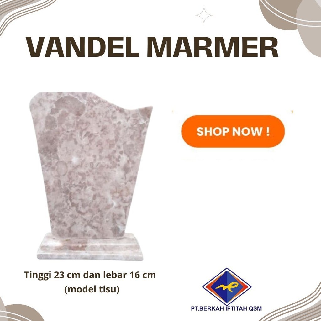 VANDEL POLOS TISU UKURAN KOSONGAN GROSIR VANDEL MARMER 16cm