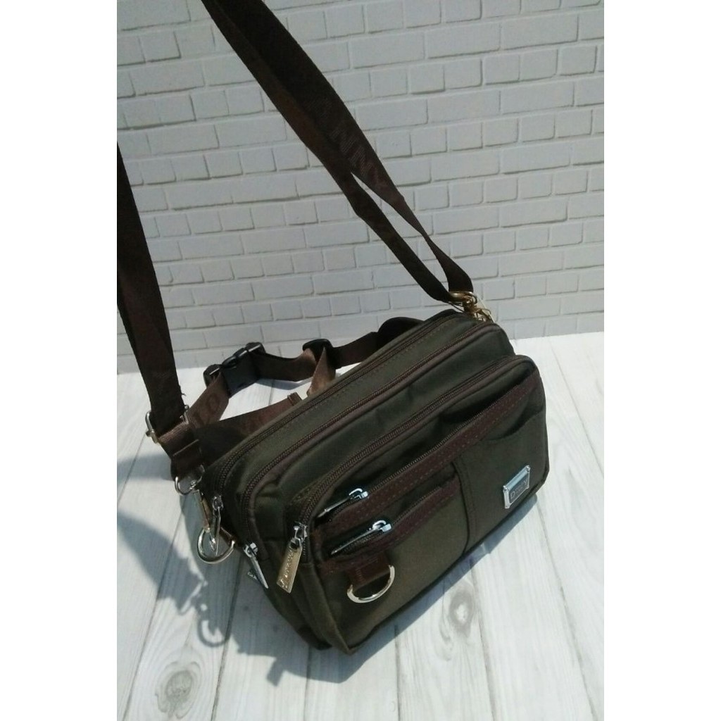 [TERMURAH] Tas Selempang pria Import/Waterproof/Polo dany - Cokelat