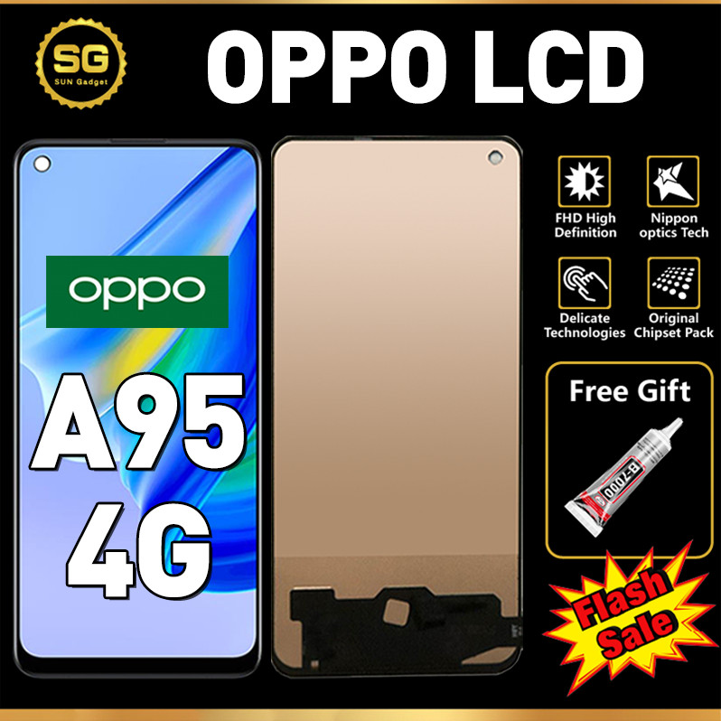 LCD For OPPO A95 4g Original COD Touchscreen hp lcd oppo a95 4g ori fullset asli Layar ponsel - laya