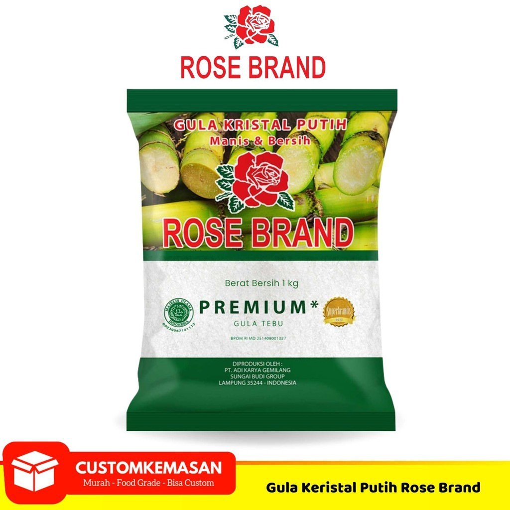 

Rose Brand Gula Kristal Premium 1KG / Gula Kristal Premium / Gula Pasir 1kg / Gula Pasir Rose Brand