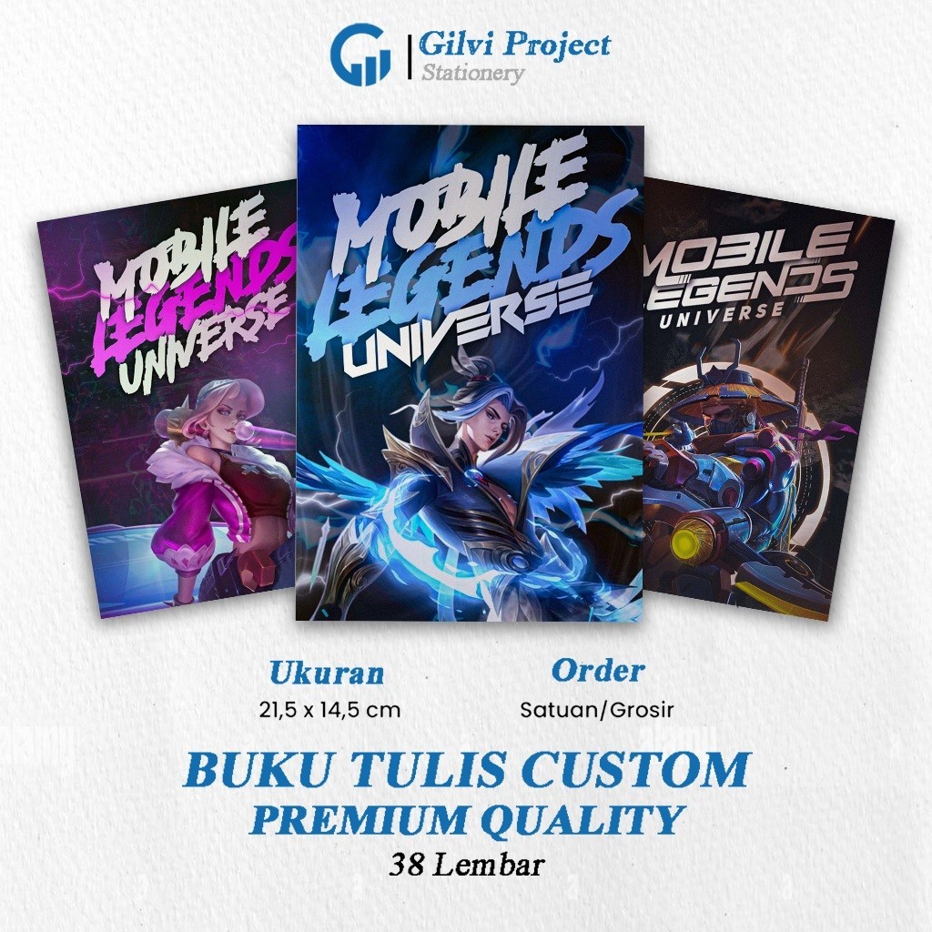 

Buku Tulis Mobile Legend Universe / ML / Buku Tulis Sekolah / Buku Tulis Catatan Notes Agenda Planner Jurnal Notebook Anime