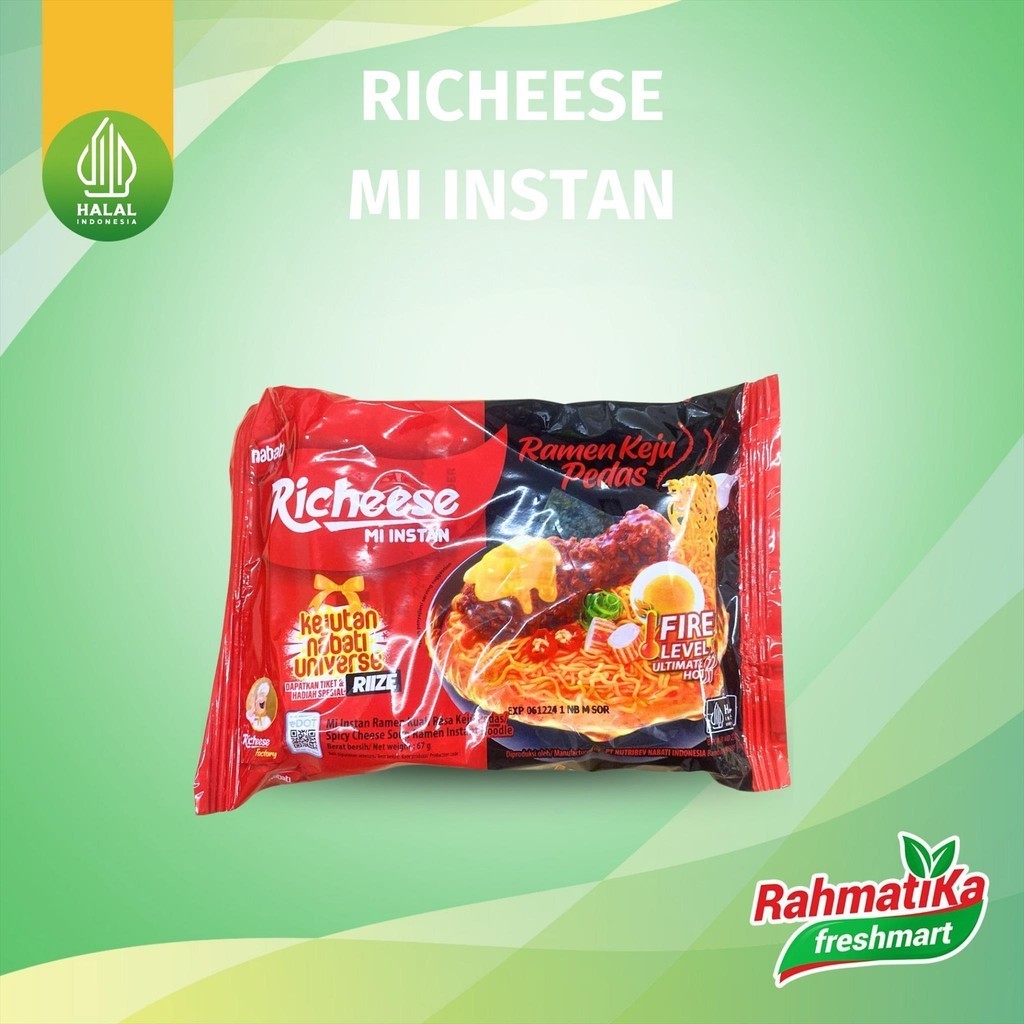 

Richeese Mie Instan Ramen Keju Pedas 1 pcs