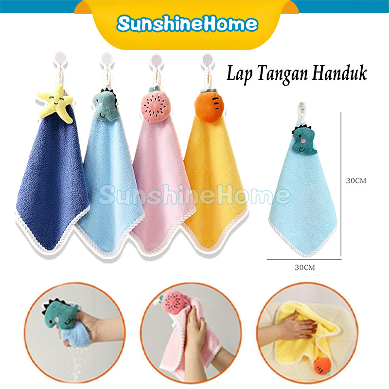Lap Gantung Towel / Lucu Wastafel Dapur / Lap Tangan Gantung Karakter 3D Hand Towel Multifungsi / Ka