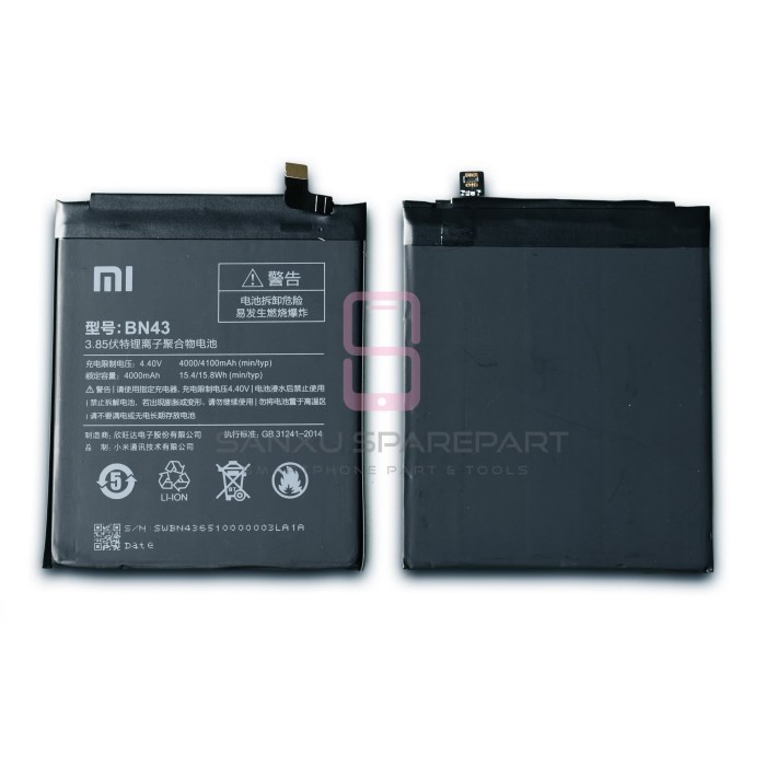 BATERAI XIAOMI REDMI NOTE 4X BN43 / BATRE XIAOMI REDMI NOTE 4X BN43 - Ori 99