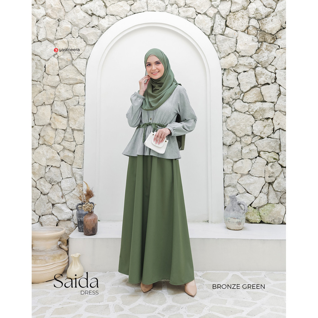 Yasmeera Saida Gamis GAMIS SAIDA Yasmeera Gamis Katun Wanita Dewasa Saida by Yasmeera Gamis Terbaru 