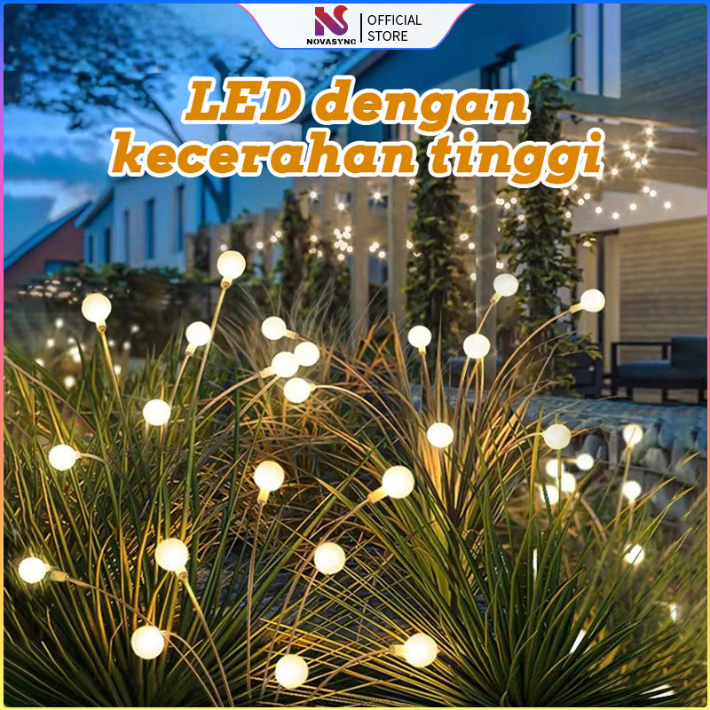[NS] Lampu Rumput Tenaga Surya LED, Lampu Kunang-kunang, Lampu Hias Taman Halaman, Lampu Taman Rumpu