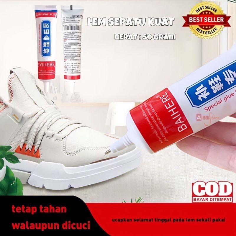 Lem Sepatu Lem Perbaikan Sepatu Rusak Perekat Baihere 60ml Super Kuat Cairan Penambal Sol Sepatu Sen