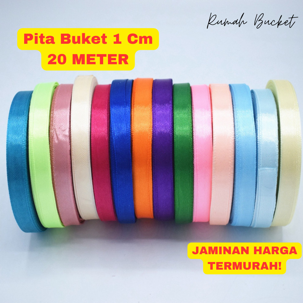 

PITA SATIN 3/8 INCH (1 CM) ANEKA WARNA IMPORT PITA BUKET