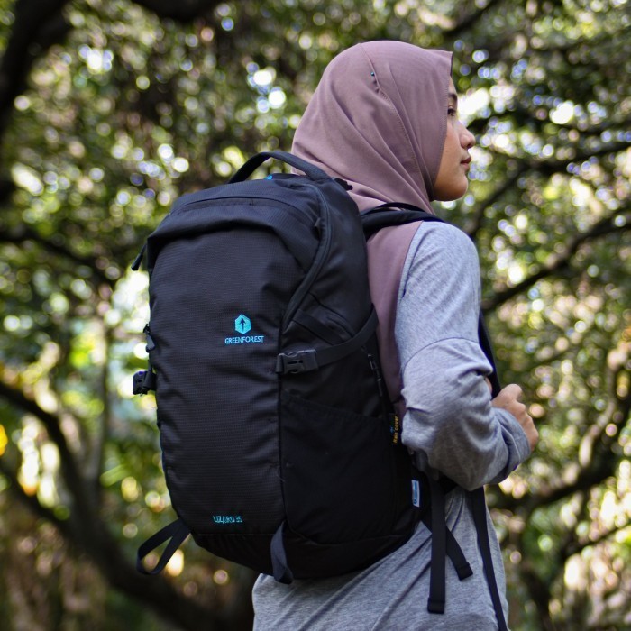 Greenforest Lizard 35L Backpack Outdoor - Tas Ransel Slot Laptop Pria - Hitam