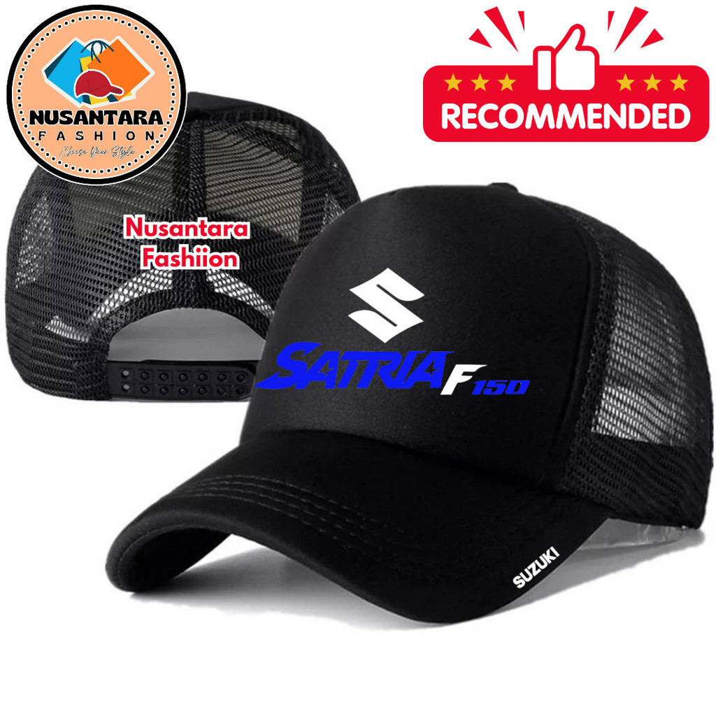 Nusantara Fashiion Topi Trucker SATRIA F - Topi Distro SATRIA FU Logo - Topi SATRIA F Premium - Topi