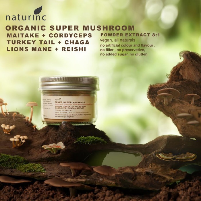 

[[ K23 - BEST SELLER ]] Bubuk Extract mushroom jamur lions mane cordycep reishi turkey tail