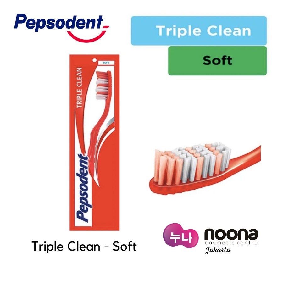 PEPSODENT SIKAT GIGI TRIPLE CLEAN (1PCS) -NJ