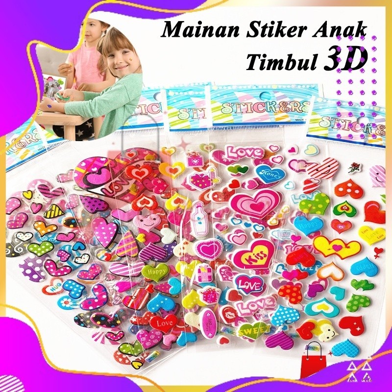 

Mainan Stiker Anak Timbul 3D / Stiker Mainan Anak Perempuan 3D / Stiker Anak