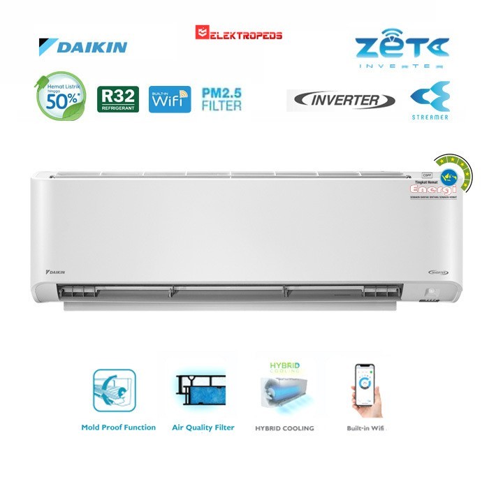 AC Split Wall Daikin 1.5PK Zeta Inverter FTKZ35XVM4  - Daikin Ac