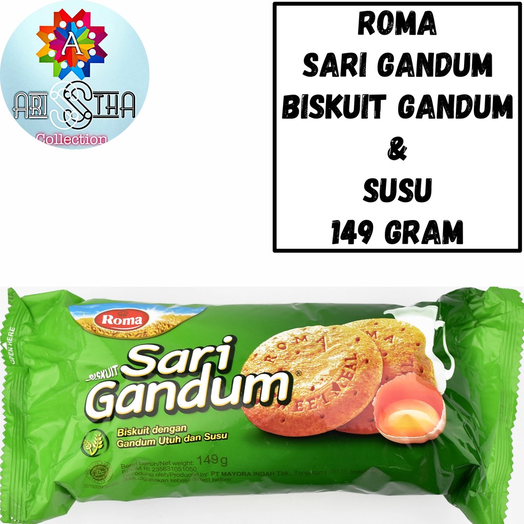 

Roma Sari Gandum Biskuit Gandum dan Susu 149 Gram