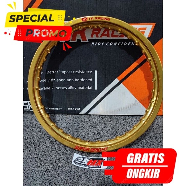 SALE Velg pelek TK JAPAN BRIGHT 140 ring 14 1biji hole lubang 36 warna gold PROMO CUCI GUDANG